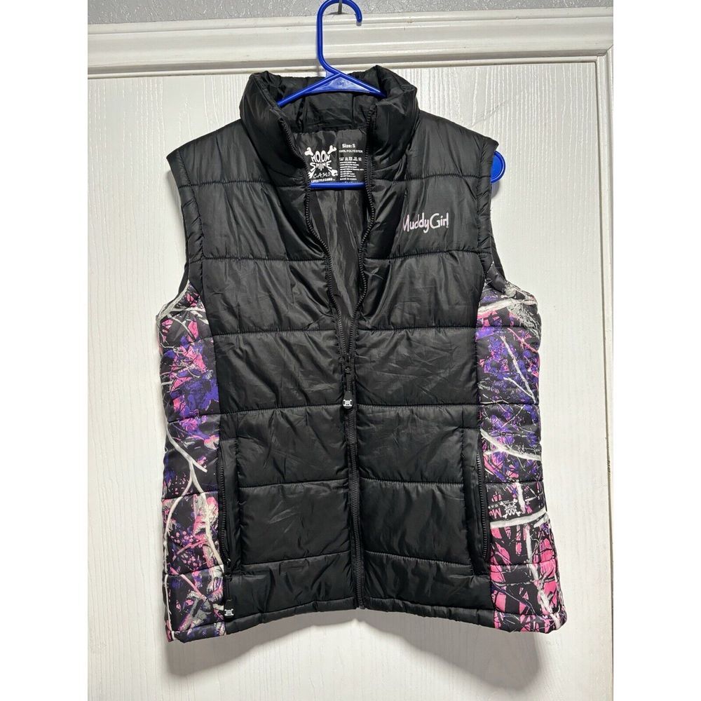 Muddy Girl Moonshine Camo Puffer Vest Size‎ Small Women's